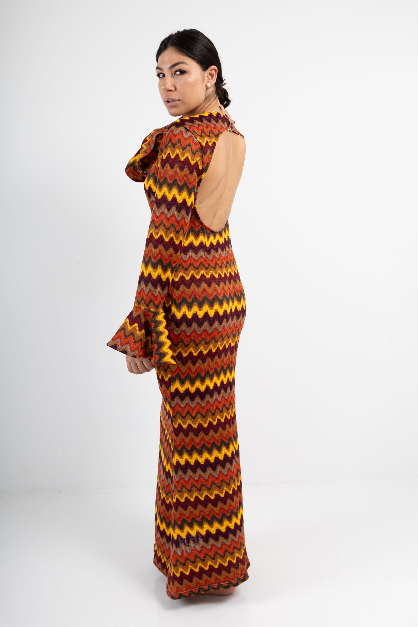 Orange crochet dress