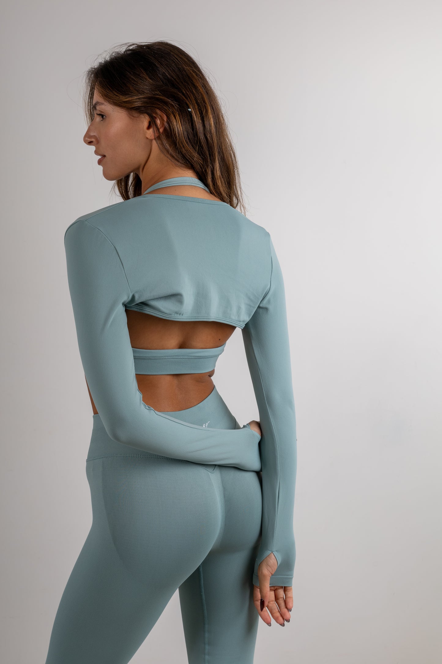 Ribbed Seamless Bolero Jacket