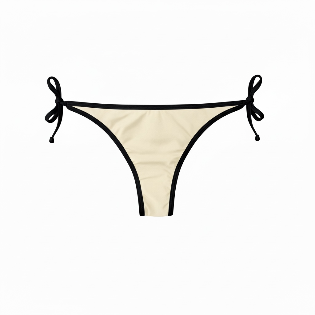 Contrast Bikini Tie Bottom