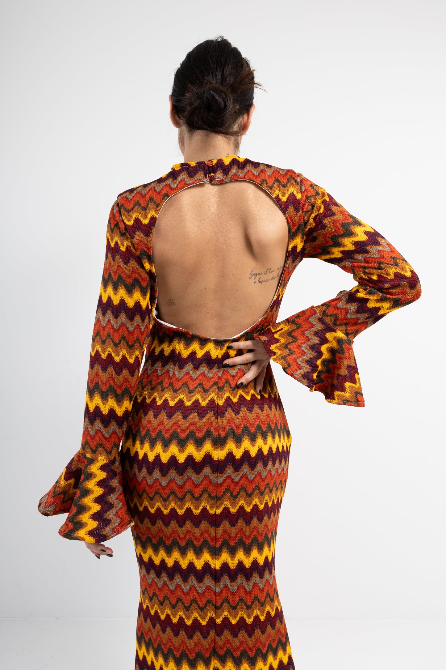 Orange crochet dress