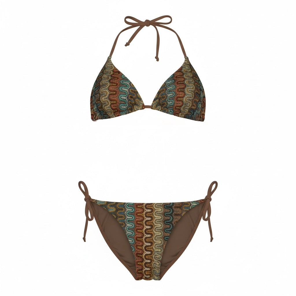 Mom Striped Bikini