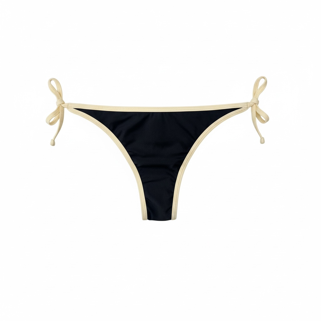 Contrast Bikini Tie Bottom